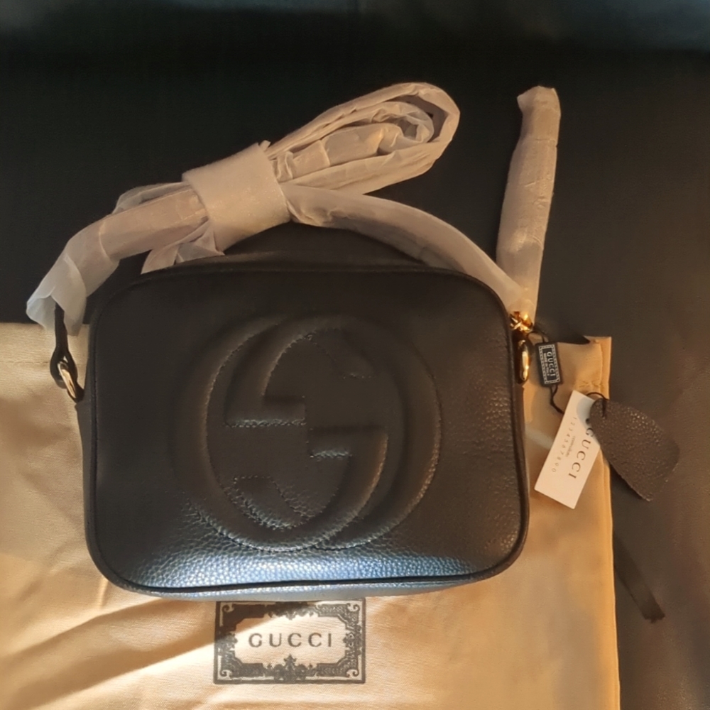 Gucci Soho Disco Leather Shoulder Bag Black